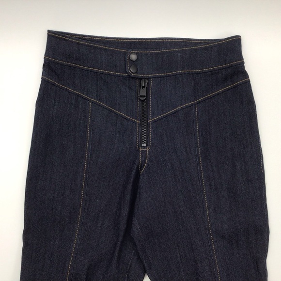 Cinq à Sept Dark Blue zipper front cropped Jeans - Picture 5 of 11